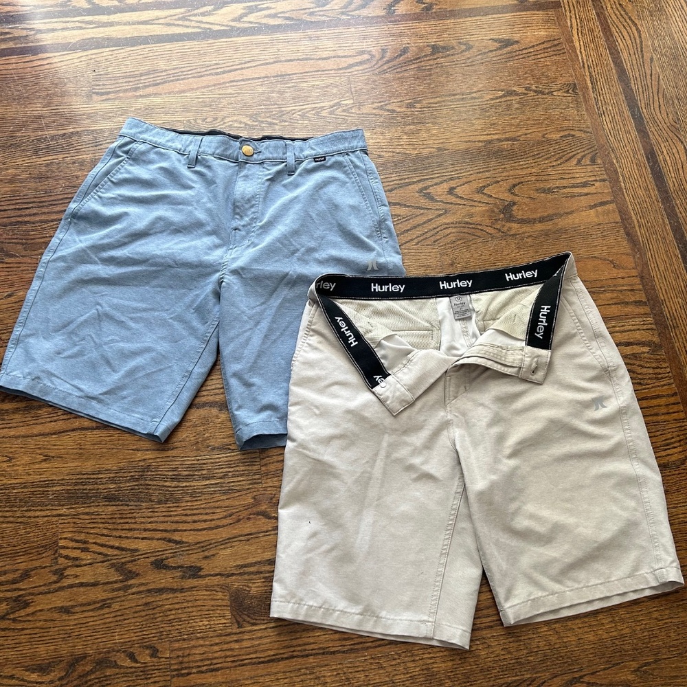 Hurley Mens Golf Shorts / Size 32 / 2 Pair